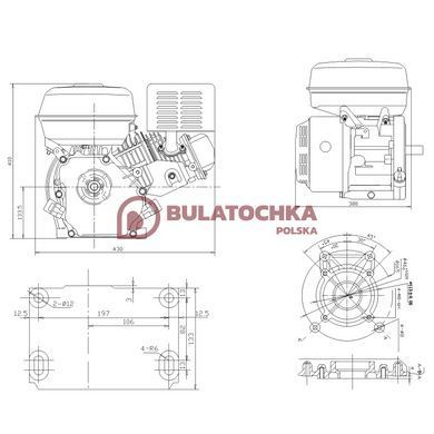 Бензиновый двигатель Weima WM177F 20008 фото